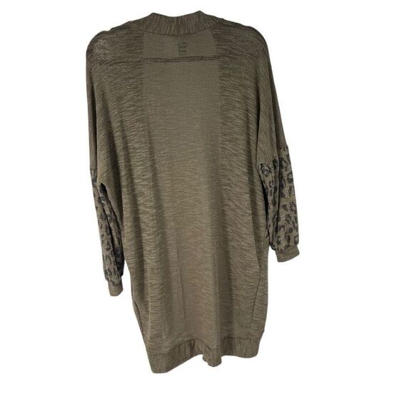 Daytrip Olive Black Lightweight Animal Print Cardigan XS - Picture 3 of 8